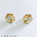 crystal hexagon／イヤリングorピアス