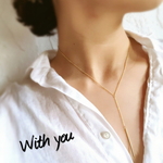華奢なY字ネックレス⭐️️Meteor necklace