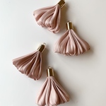 ◎再入荷◎【2pcs pink #2-14】simple satin tassel/リボン/タッセル/サテン/ピンク/チャーム/可愛い