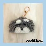 フワフワカールなシュナウザーキーホルダー