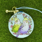 インコちゃんのマカロンポーチ☆４ｃｍ