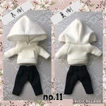 ねんどろいどどーる　服　ポケットに手を入れれるパーカー・白色&ズボン　no.11