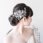 ◇送料無料◇ウェディング　ヘアアクセサリー  アンティーク　シルバー　ブライダル　ボタニカル　小枝　