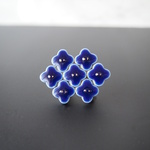 美濃焼花束のヘアゴム（ネイビー） ヘアゴム/ポニーフック /ブローチ 