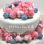 🍓🫐苺とブルーベリーの2段ケーキBigサイズ染97