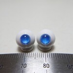 No.24 【16mm】 グラスアイ ドールアイ ハンドメイドドール 材料　約16.1mm/15.8mm（青系）