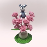 【期間限定】Mシュナウザー　カーネーションに囲まれて