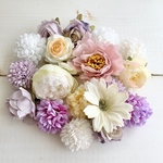 【再販×2】パープルホワイト✿*:･ﾟ花材詰め合わせ 花材・造花・アーティフィシャルフラワー・パーツ