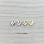 もっと！小粒　お花柄　セット　北欧　カラー　手書き　お花　ラッピング無料　サージカルステンレス　イヤリング　対応
