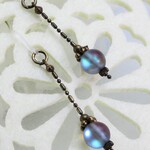 ☆☆オーロラ・ルナフラッシュa（黒）☆チェーンピアス（樹脂フック）