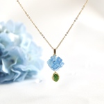 ブルー紫陽花のネックレス