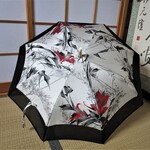 紗で縁取り・日傘（傘袋付き）