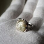 Crazy Lace Agate14 　スクエアS925WGリング 