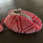 チャーム付き　おばあちゃんが作ったがま口財布👛