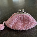 チャーム付き　おばあちゃんが作ったがま口財布👛