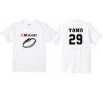 背番号&お名前入り ベビーTシャツ　ラグビー