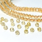 【天然石ラウンドカット】宝石質シトリン　4mm　10粒　ハンドメイド素材