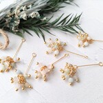 New！６個★モルガナイトチャーム　つぶつぶ　　３ミリ