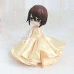 プリンセスレース_イエロー_プリンセスドレス【オビツ11/10cmサイズwoman,girlサイズ】
