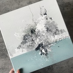 現代アート　30×30㎝　テクスチャーアート　モダン　絵画　抽象画　アートパネル