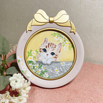子猫の絵•リボンミニフレーム付
