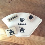 消しゴムはんこ DE コーヒーセット（持ち手つき）