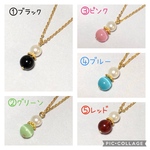 【選べる】天然石 雪だるまネックレス 全9色 サージカルステンレス