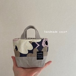 手のひらサイズのミニミニトート　北欧suuri kukka  ブルーグレー