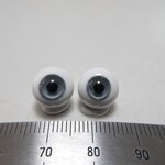 No.107 【10mm】 小さな グラスアイ ドールアイ ハンドメイドドール 材料　約10.0mm/10.2mm（アイスグレー）