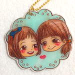 2人用 似顔絵 キーホルダー / ストラップ