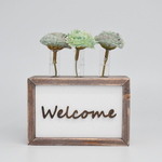【送料無料】一輪挿し×welcome（こげ茶）