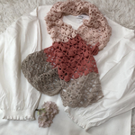 春夏🍀新作✨  SALE！  コットンの桜🌸カラーストール   模様編み  手編み  ピンク   ￥1800→￥1300