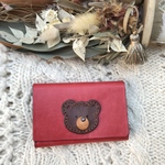 《sun-sun 515様専用ページ》　クマさん🐻カードケース　名刺入れ　マヤショルダー　赤