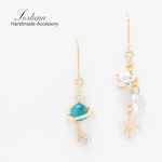 土星の鍵と星(1075) ピアス/イヤリング/ノンホールピアス/樹脂ピアス
