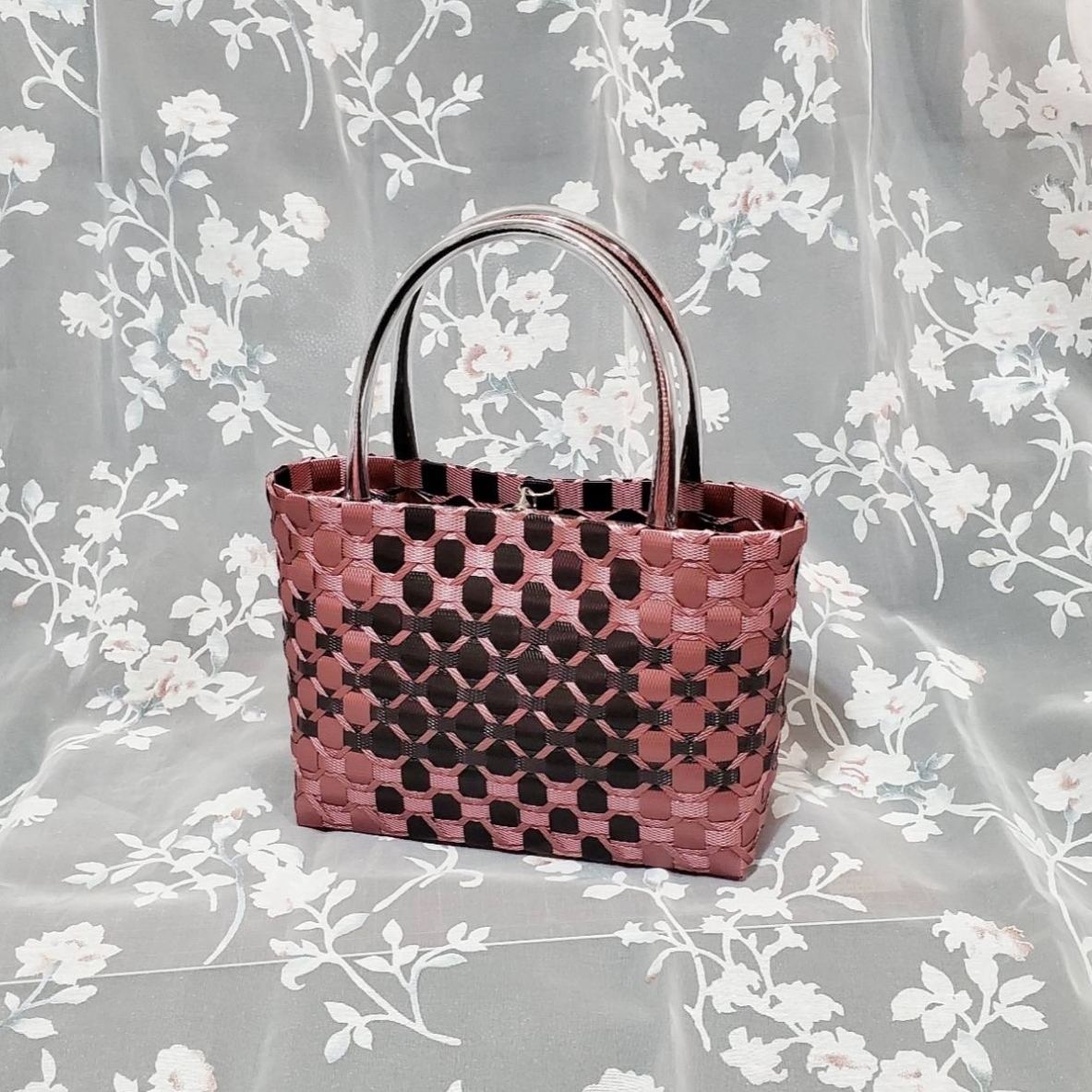 mia　プラカゴ　トートバッグ　パサール　模様編み　細あみ 1053 パサールバッグ プラバッグ プラカゴバッグ PASAR BAG ミニ