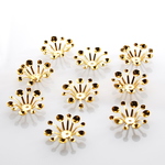 メタルフラワー ゴールド 10個 mf-gold パーツ 花芯 ラインストーンやパールをつけられます