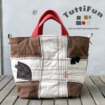 tuttifun＊白のCrossの茶色バック