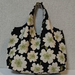 エコトートバッグ  北欧の花(白い花)
