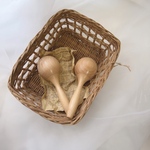 ウッドマラカス2本セット　おもちゃ　木製  