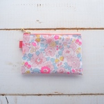 ｃさまオーダーのおしなも◆Special Price◆★One side all skeleton pouch　  リバティ　ベッツィ　ピンクガーベラ　13×8.5cm　◆　パスケース　小物入れに