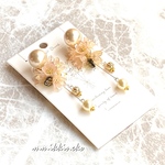 2wayパールとお花の揺れるピアス(1セットのみ)