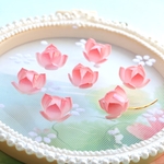 新作★立体お花のアクリルパーツ　蓮　蓮の花　②