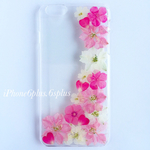 lovelyピンクの押し花ケース iPhone6plus.6splus