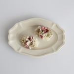 ひとつぶぶーけ Cp×Gr×W-① ミニヘアクリップ　お食い初め　ベビードレス　ベビーヘアバンド　ベビーヘアアクセサリー　ハーフバースデー　おうちフォト　発表会　浴衣　夏祭り　ドライフラワー　