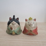 【※オーダー品】だるま猫のお雛様🎎