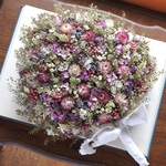 (35cm)ピンクのお花畑スワッグ/ドライフラワー