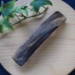 ★一品作-黒柿のシンプルなバレッタ（クロガキLW2.1）長さ11.0cm