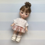No.271♡︎ソランちゃん 服♡︎フリルブラウス&2段チュチュスカート ピンク