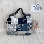 【専用】ブルー系　ネックウォーマー、パッチワーク　シャーリングバッグ（中サイズ）セット