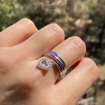 ハートが揺れるシルバーリング　シルバーリング　ハートのリング　シルバー925リング　KR2962